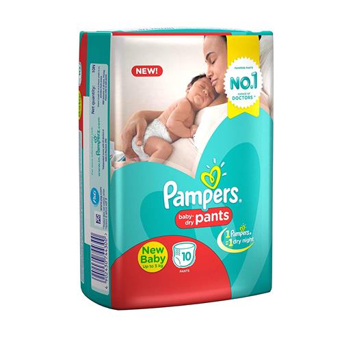 PAMPERS PANTS NB(UP TO 5)Kg 10N